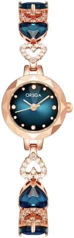 ORSGA Watches for Women SAFFIRE Bracelet Watch for Women - Blue Dial Latest Unique Rose Gold Wrist Analog Ladies Watch