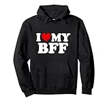 I Love My BFF Best Friend Forever - Red Heart Pullover Hoodie