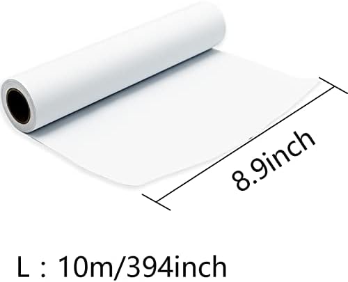 White Drawing Paper Roll - 10 m Art Paper Roll, Painting Sketching Paper - Easel Paper Roll for Kids - Fadeless Bulletin Board Paper Children Art Sketch Paint Drawing Board - 22.5cm Wide