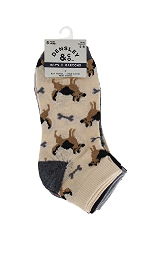 DENSLEY&CO Kids Boys 6-Pack Fun Graphic No-Show Anklet Socks Bundle | Multiple Colours & Patterns3