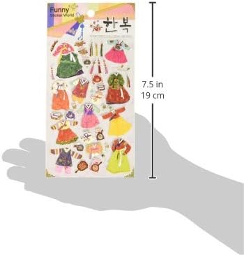 Decorative Fun Korean Traditional Clothes Stickers
