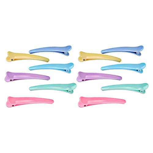 Hair Clips, 12 Pack Hair Clips For Styling And Sectioning, Non-Slip Multicolor Plastic Duck Teeth Hair Clip, Women Hair Barrettes Pins For Thick And Thin Hair - Professional Salon Big Hair Clips #TOP7