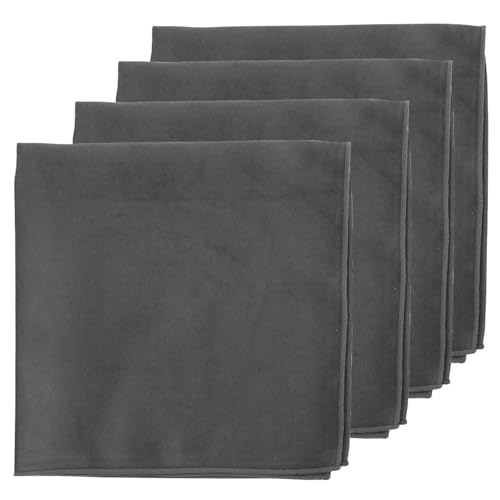クリーニングクロス 大判 4枚セット レンズクリーナー マイクロファイバー 厚手 特大メガネ拭き スエード 40x40cm 業務用 液晶 モニター メガネ拭き 眼鏡拭き レンズクロス カメラ ガラス 洗車 楽器 ipad ブラック