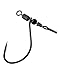 Gamakatsu 352212 G Finesse Swivel Drop Shot Fishing Hook with Nano Smooth Coat (1 Pack), Size 2/0, Black