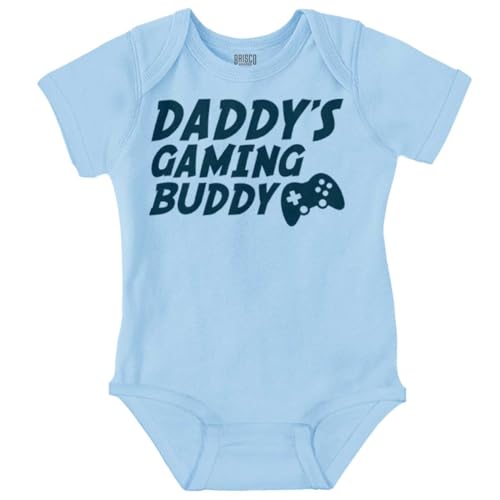 Image of Brisco Brands Cute Daddy's Gaming Buddy Gamer Dad Baby Romper Boys or Girls