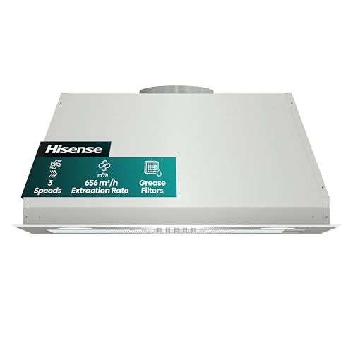 Hisense Campana extractora de 60 cm, acero inoxidable