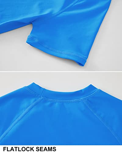 Willit Boys Rash Guard Swim Shirt Baby/Toddler Short Sleeve Upf 50+ Sun Protection Spf Quick Dry Shirt Brilliant Blue 3T #TOP4