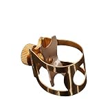 Professional Soprano Saxophone Ligature and Mouthpiece Cap Set - Lightweight Single Screw Design, Saxophone Accessories for Soprano Sax Mouthpieces