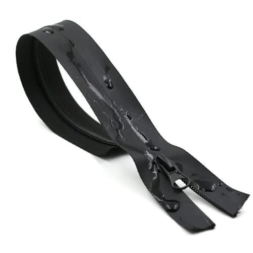 70 cm Cremallera Chaqueta Negra (1x Negro)