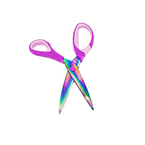 Tesoura Titanium 8-1/2 Pol. 21,5Cm Costura Cabo Soft Multiuso Titânio Patchwork