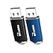 TOSPLUS 2Pack 8GB USB 2.0 Flash Drive 8GB Thumb Drive Memory Stick Jump Drive (Black/Blue)
