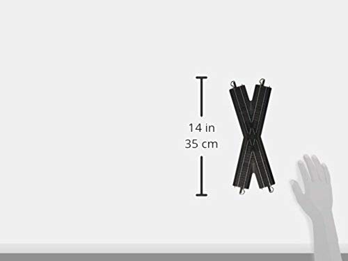 Bachmann Trains - Snap-Fit E-Z TRACK 30 DEGREE CROSSING (1/card - STEEL ALLOY Rail With Black Roadbed - HO Scale Medium