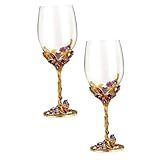 Calice à vin : convient à une utilisation intérieure, mais aussi idéal pour les activités de plein air comme le camping, les voyages, etc. verre à vin doré vintage