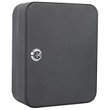 HUWOYG Caja de Seguridad con Cerradura for Guardar Llaves, 20 Ganchos, combinación, Organizador el hogar para Colgar(Black-Key Type)
