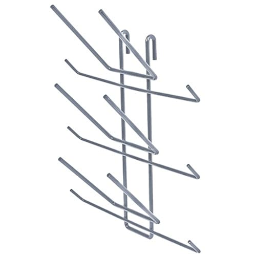 Quantum SG-BR6GY Epoxy Coated Bottle Drying Rack | Store Grid Panel Space Saving Container Stand Organizer for Commercial Restaurant Kitchen | 6 Bottles Capacity, 5.24