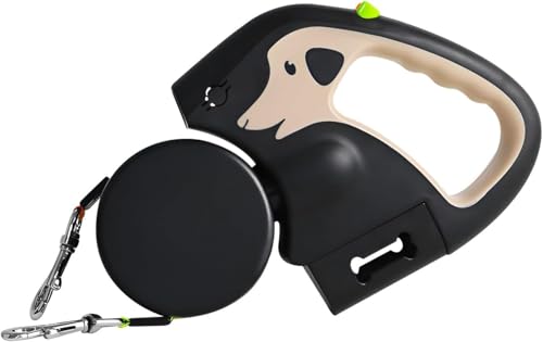 Citybaby 伸縮リード 2ウェイプル LEDライト 夜間使用 自動巻き上げ 360°回転 絡まない ワンタッチロック 多頭飼い 犬の散歩用 頑丈な伸縮リード:軽量、頑丈、スタイリッシュ、安全 (C)