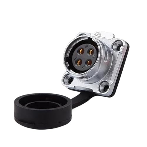 Connecteur femelle 4 broches IP67 en métal pour câblage extérieur étanche