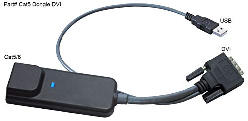 Crystal Image Technologies - DVI KVM Switch Dongle for Crystal Image Tech Cat5 KVM Switch (DVI/USB Single Cat5 Dongle)