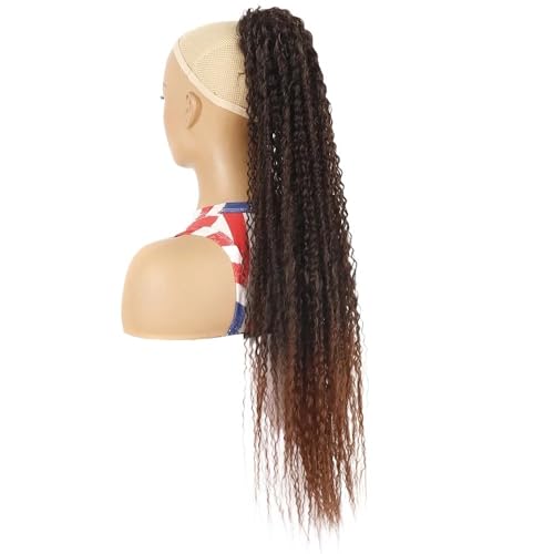Coleta Postiza Extensión de cabello de cola de caballo rizada de 32 pulgadas de largo, extensiones de cabello de cola de caballo con cordón de clip sintético for mujeres ponytail extension(1BT33)