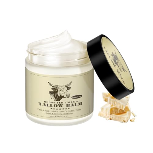 Horuili Crema de sebo de vacuno, bálsamo de miel y sebo, para el cuidado de la piel del rostro y el cuerpo, 60 g