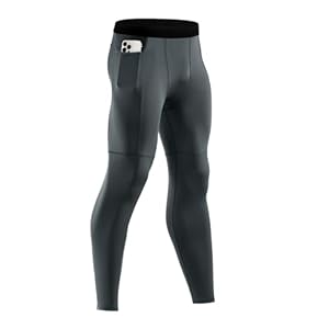 Niksa 1 Pack or 2 Pack Men’s Compression Leggings, Sports Tights Leggings Base Layer Pants for Training Gym Running Cycling