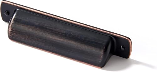khtumeware 6 Pack 12"(305mm) Cup Drawer Pulls Oil Rubbed Bronze Cabinet Pulls Kitchen Hardware Bin Cup Cabinet Handles Drawer Handles Knobs.