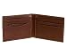Tony Perotti CUSTOM PERSONALIZED INITIALS ENGRAVING Mens Italian Cow Leather Front Pocket Bifold Credit Card Wallet in Brown