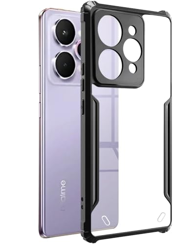 Image of SPAZY CASE Realme 15 Pro Back Cover | Transparent Crystal Clear Hard PC Back Case with TPU Bumper, Drop Protection Case Cover for Realme 15 Pro