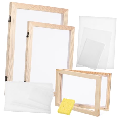 Kit de fabrication de papier Mobestech avec cadre en bois et écran absorbant