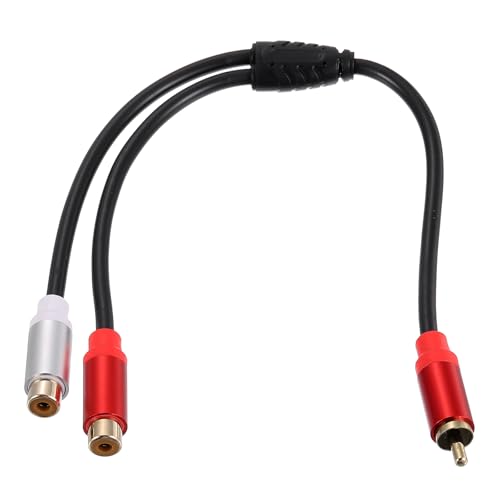 Cable divisor RCA macho a 2 RCA hembra de 30 cm para audio estéreo de subwoofer