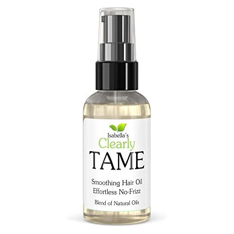 Clearly TAME Anti Frizz Smoothing Hair Oil | Natural Lightweight Serum for Smooth Frizz Free Hair with Castor and Rosemary | Sulfate Free | Control Frizz and Add Shine for Curly, Frizzy, Dry Hair Cover