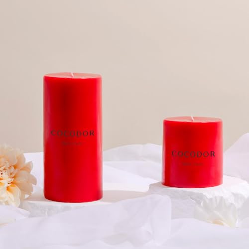 Bougies piliers de décoration COCODOR cerise noire haut de gamme - 4