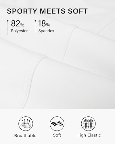 Stelle Saia de tênis feminina atlética cintura alta golfe shorts internos com bolsos corrida esporte