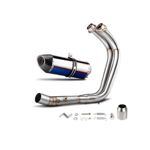 Systèmes d'échappement haut de gamme pour MT-07 et YZF R7 avec silencieux carbone et bleu