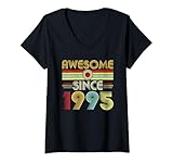 Photo Gallery donna awesome since 1995 classic year birth of birthday vintage maglietta con collo a v Photo Gallery donna awesome since 1995 classic year birth of birthday vintage maglietta con collo a v