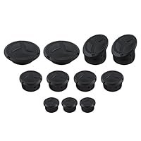 NICECNC 11-teiliges Motorradrahmenloch-Abdeckkappen-Set Compatible with BMW R1250 GS Adventure 2024, TPU, Schwarz