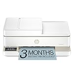 HP Envy 6555e Wireless All-in-One Color Inkjet Printer, Portobello, Print, scan, copy, Duplex printing Best-for-home, 3 month Instant Ink trial included, AI-enabled (714N5A) (Renewed)