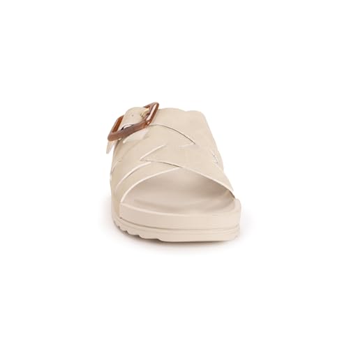 Muk Luks Women's Grand Shayna Sandal, Beige, 8 by MUKS LUKS - Used condition - Image 2