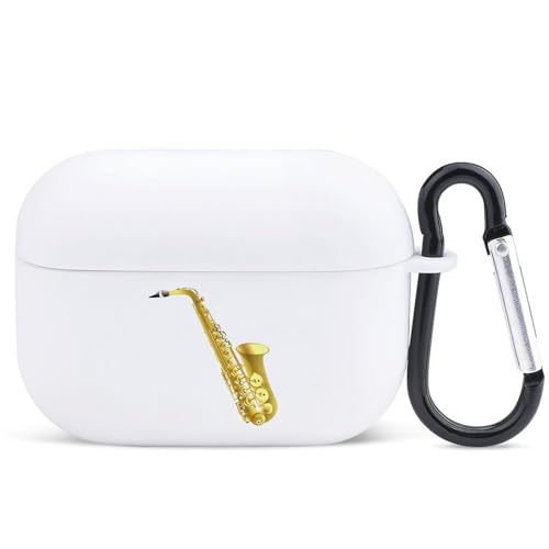 Saxophone Funny Case Cover Compatible with Airpods Pro Protector TPU Storage Box Novelty Gifts for Men Women