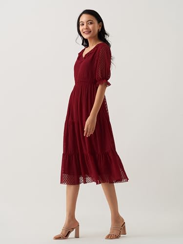 Image of AASK Dress for Women One Piece Kurta Set Tops Knee-Length Fit And Flare Dresses