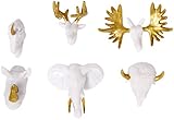U Brands Animal Head Push Pins, White & Gold, Pack of 6 (099U0624)