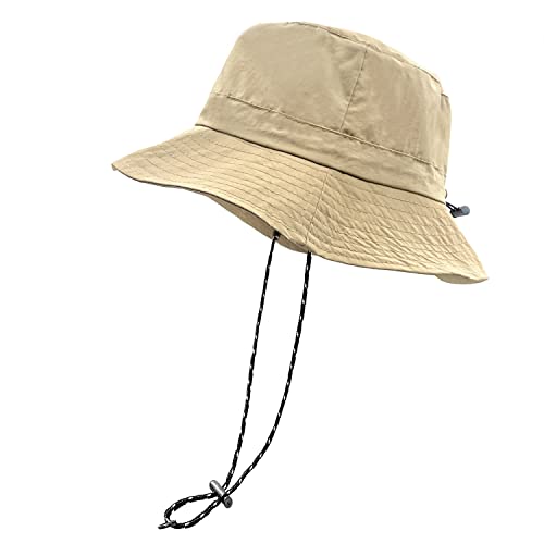 Image of woogwin Waterproof Bucket Rain Hat with Chin Strap Quick Dry Packable Boonie Sun Hat Safari Hat UV Protection