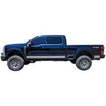 ICI - Innovative Creations Stainless Steel Rocker Panel Trim Fits 2023+ Ford Super Duty Crew Cab Short Box - 5in Wide/ 14 Pcs/Install Body Line Down Fits Gas and Diesel
