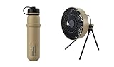 NESTOUT Outdoor Camping Fan with Tripod, 4 Speed Settings & Natural Breeze Mode, 3 Angle Oscillation, 90° Adjustable Tilt, Timer (30/60/90 mins), USB-C Compatible, Portable Tent Fan, Portable Charger