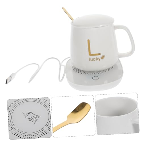 Ciieeo 1set USB Thermostat Cup Warmer Drinking Cup Heating Plate for Coffee Tea Sensor Design Friends Family
