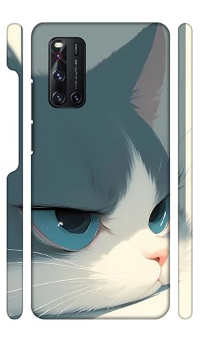 Image of Sad Cat Designer Printed Hard Back Cover for Vivo V19 Attractive and Uniquely Crafted Smartphone Case