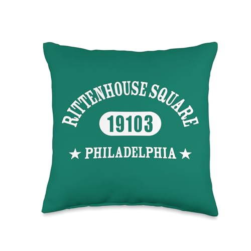 RITTENHOUSE SQUARE Philadelphia PA 19103 Athletic Design Throw Pillow