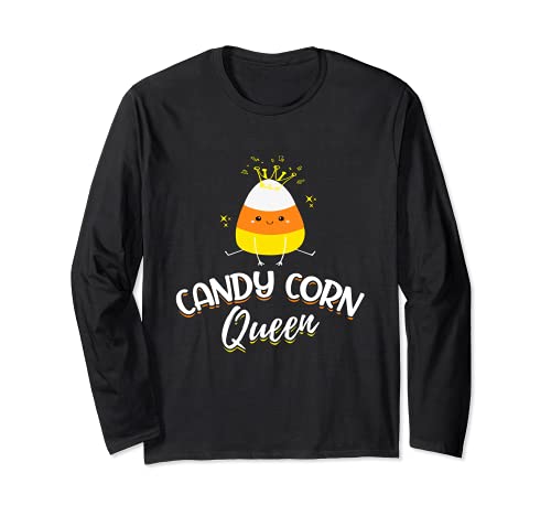 Candy Corn Sweet Queen Kawaii divertido fan de Halloween Manga Larga