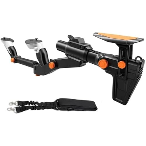 SUPERVR VR Gunstock Accesorries for Quest 3 Meta Quest 3S/Quest Pro/Quest 2 Gun Stock Customizes Shape Length FPS Gams Gear Controllers Accessories