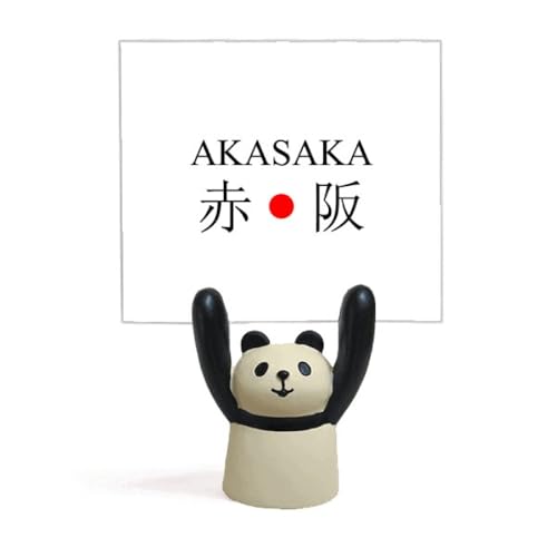 Porte-mémo panda japonais Akasaka pince notes de bureau rouge